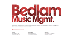 Desktop Screenshot of bedlammusicmgt.com